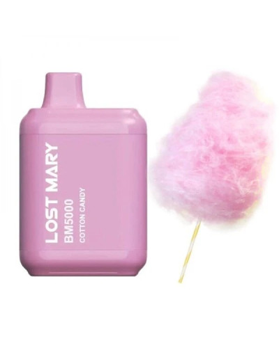ОДНОРАЗКА LOST MARY BM5000 ЗАТЯЖЕК 5% "COTTON CANDY" СО ВКУСОМ СЛАДКОЙ ВАТЫ