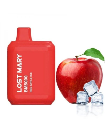 ОДНОРАЗКА LOST MARY BM5000 ЗАТЯЖОК 5% "RED APPLE ICE" ЗІ СМАКОМ ЧЕРВОНОГО ХОЛОДНОГО ЯБЛУКА