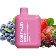 ОДНОРАЗКА LOST MARY BM5000 ЗАТЯЖОК 5% "STRAWBERRY BLUEBERRY CHERRY" ЗІ СМАКОМ ПОЛУНИЦІ ЧОРНИЦІ ВИШНІ