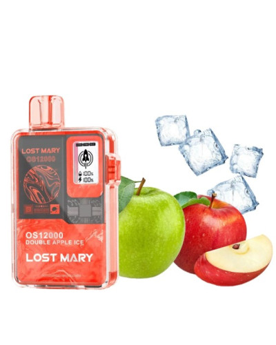 Одноразка Lost Mary OS12000 затяжок Double Apple Ice (подвійне яблуко лід)