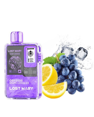 Одноразка Lost Mary OS12000 затяжок Grape Lemon Ice (виноград лимон лід)