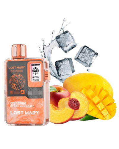 Одноразка Lost Mary OS12000 затяжок Peach Mango Ice (персик манго лід)