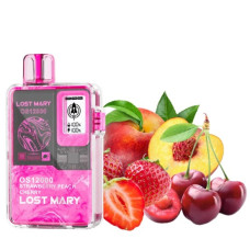 Одноразка Lost Mary OS12000 затяжок Strawberry Peach Cherry (полуниця персик вишня)
