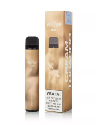 WOUF 1500 ЗАТЯЖОК №2 CREAM TOBACCO ЗІ СМАКОМ ТЮТЮНА ТА КРЕМА
