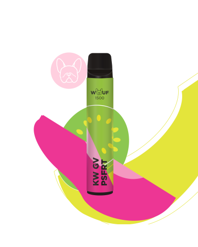 WOUF 1500 ЗАТЯЖОК №3 KIWI PASSIONFRUIT GUAVA ЗІ СМАКОМ ЕКЗОТИЧНИХ ФРУКТІВ