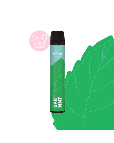 WOUF 1500 ЗАТЯЖОК №01 SPEARMINT ЗІ СМАКОМ М'ЯТНОЇ ЖУЙКИ