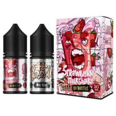 Набір для самозамісу In Bottle Salt Puzzle 30 мл 50 мг "Strawberry Milkshake" зі смаком полуничного мілкшейка