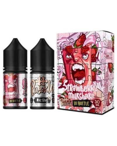 Набір для самозамісу In Bottle Salt Puzzle 30 мл 50 мг "Strawberry Milkshake" зі смаком полуничного мілкшейка