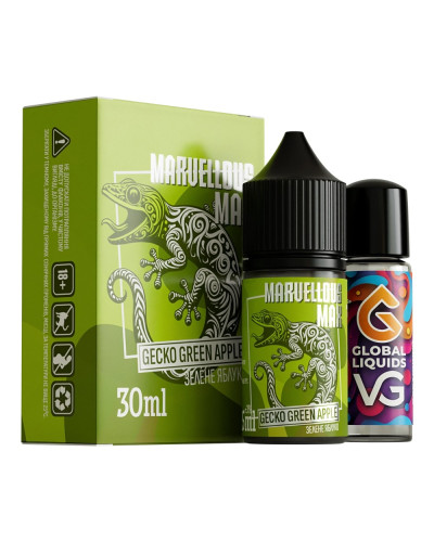 Набор для самозамеса Marvellous Max 30 мл Gecko Green Apple (зеленое яблоко)