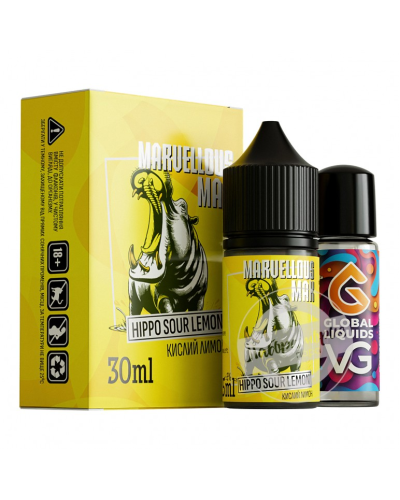 Набор для самозамеса Marvellous Max 30 мл Hippo Sour Lemon (кислый лимон)