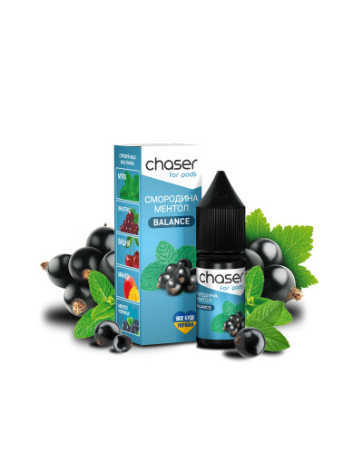 ЖИДКОСТЬ CHASER BALANCE 10 МЛ 50 МГ СО ВКУСОМ СМОРОДИНА МЕНТОЛ