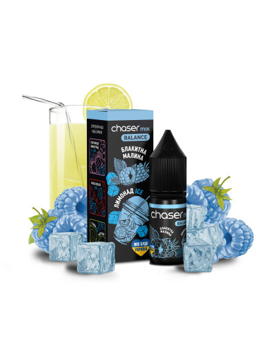ЖИДКОСТЬ CHASER MIX BALANCE 10 МЛ 50 МГ СО ВКУСОМ ГОЛУБОЙ МАЛИНЫ ЛИМОНАД АЙС