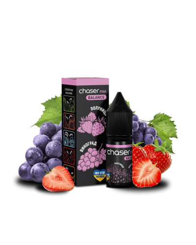 РІДИНА CHASER MIX BALANCE 10 МЛ 50 МГ ЗІ СМАКОМ ПОЛУНИЦІ ТА ВИНОГРАДА