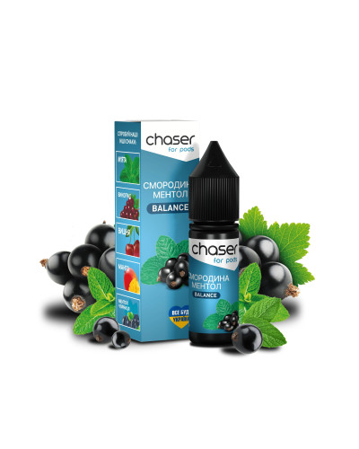 РІДИНА CHASER FOR PODS BALANCE 15 МЛ 50 МГ ЗІ СМАКОМ СМОРОДИНА МЕНТОЛ