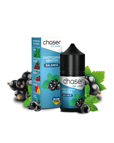 РІДИНА CHASER FOR PODS BALANCE 30 МЛ 50 МГ ЗІ СМАКОМ СМОРОДИНА МЕНТОЛ