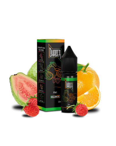 РІДИНА CHASER BLACK BALANCE 15 МЛ 50 МГ "FLIRT" ЗІ СМАКОМ АПЕЛЬСИН ГУАВА ТА СУНИЦІ