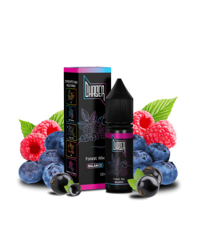 ЖИДКОСТЬ CHASER BLACK BALANCE 15 МЛ 50 МГ "FOREST MIX" СО ВКУСОМ ЧЕРНИКИ СМОРОИДИНЫ И МАЛИНЫ