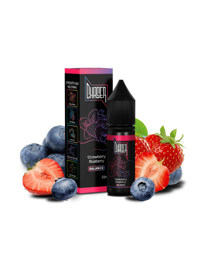 РІДИНА CHASER BLACK BALANCE 15 МЛ 50 МГ "STRAWBERRY BLUEBERRY" ЗІ СМАКОМ ПОЛУНИЦІ ТА ЧОРНИЦІ