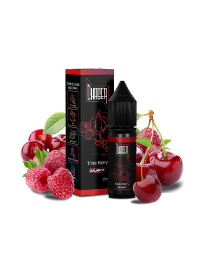 РІДИНА CHASER BLACK BALANCE 15 МЛ 50 МГ "TRIPLE BERRY" ЗІ СМАКОМ СМОРОДИНИ ВИШНІ ТА МАЛИНИ
