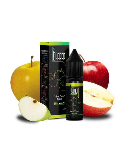 РІДИНА CHASER BLACK BALANCE 15 МЛ 50 МГ "TRIPLE SOUR APPLE" ЗІ СМАКОМ ТРЬОХ КИСЛИХ ЯБЛУК