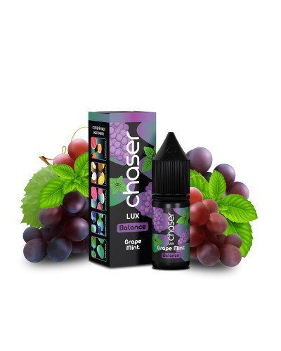 РІДИНА CHASER LUX BALANCE 11 МЛ 50 МГ "GRAPE MINT" ЗІ СМАКОМ ВИНОГРАДУ ТА М'ЯТИ