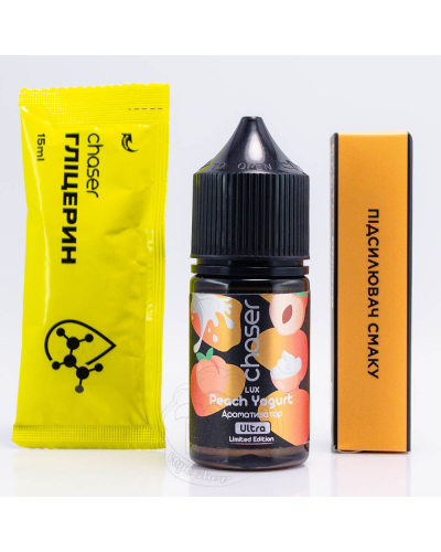 Набор для самозамеса Chaser LUX 30 мл "PEACH Yogurt" со вкусом персикового йогурта