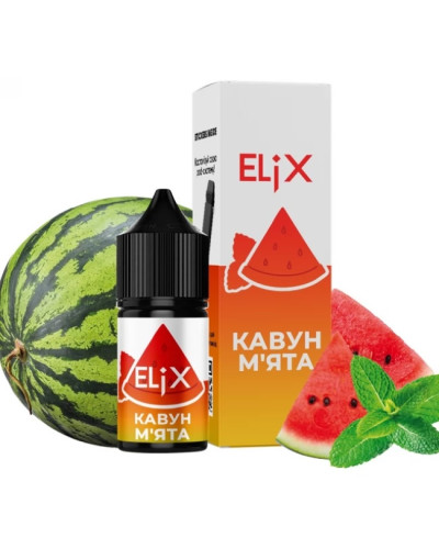 РІДИНА ELiX 30 МЛ 50 МГ ЗІ СМАКОМ КАВУН М'ЯТА