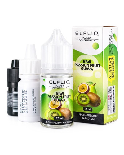 Набір для самозамісу ELF LIQ 30 мл 50 мг "Kiwi Passion Fruit Guava" зі смаком ківі маракуя гуава