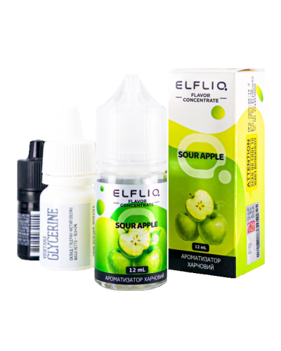 Набір для самозамісу ELF LIQ 30 мл 50 мг "Sour Apple" зі смаком кислого яблука