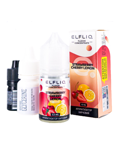 Набір для самозамісу ELF LIQ 30 мл 50 мг "Strawberry Cherry Lemon" зі смаком полуниця вишня лимон