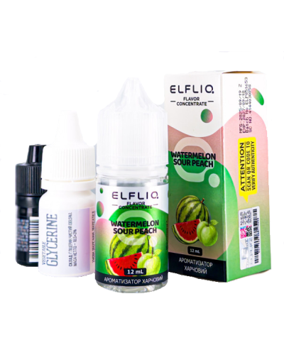 Набір для самозамісу ELF LIQ 30 мл 50 мг "Watermelon Sour Peach" зі смаком кавун кислий персик