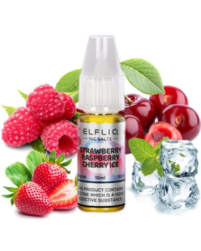Рідина ELF LIQ 10 мл 50 мг "Strawberry Raspberry Cherry Ice" зі смаком полуниця малина вишня