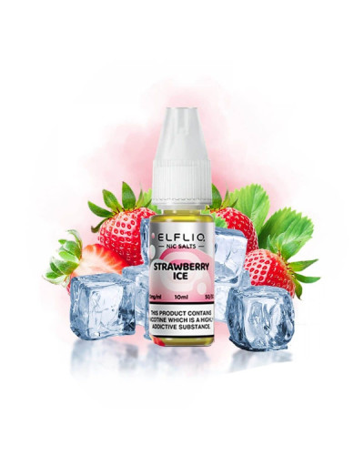 РІДИНА ELF LIQ 10 МЛ 50 МГ "STRAWBERRY ICE" ЗІ СМАКОМ ПОЛУНИЦІ З ЛЬОДОМ