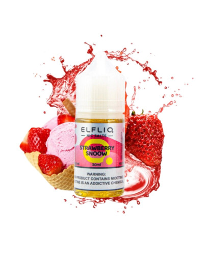 РІДИНА ELF LIQ 30 МЛ 50 МГ "STRAWBERRY SNOW" ЗІ СМАКОМ ПОЛУНИЧНОГО МОРОЗИВА