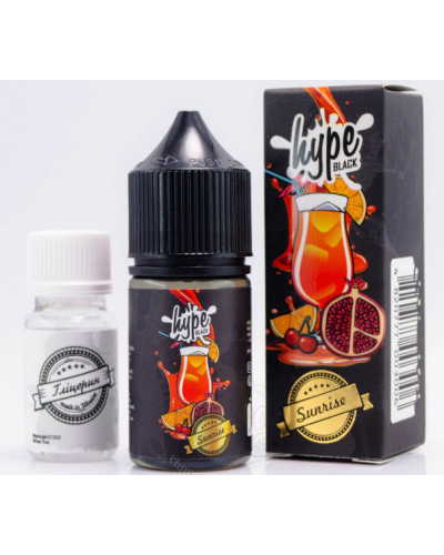 Набір для самозамісу Hype Black 30 мл Sunrise зі смаком гранатово-вишневего коктейлю із цитрусом