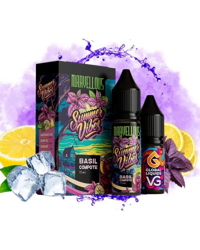Набір для самозамісу Marvellous Summer Vibes 15 мл Basil Compote (компот з базиліку та лимона)