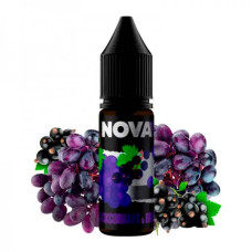 РІДИНА NOVA SALT 15 МЛ НА 50 МГ "BLACKCURRANT GRAPE" ЗІ СМАКОМ ЧОРНОЇ СМОРОДИНИ ТА ВИНОГРАДУ