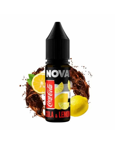 РІДИНА NOVA SALT 15 МЛ НА 50 МГ "COLA LEMON" ЗІ СМАКОМ КОЛИ ТА ЛИМОНУ
