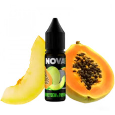 РІДИНА NOVA SALT 15 МЛ НА 50 МГ "HONEYDEW PAPAYA" ЗІ СМАКОМ ДИНІ ТА ПАПАЇ