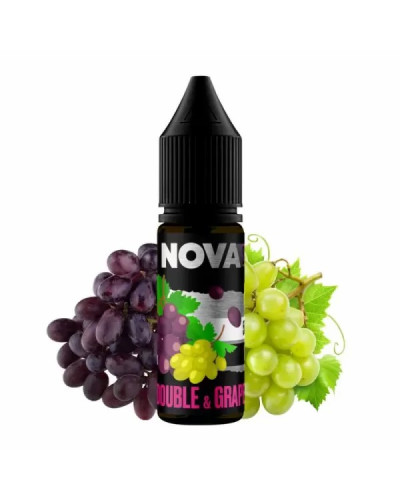 РІДИНА NOVA SALT 15 МЛ НА 50 МГ "DOUBLE GRAPE" ЗІ СМАКОМ ПОДВІЙНОГО ВИНОГРАДА
