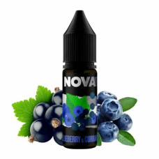  РІДИНА NOVA SALT 15 МЛ НА 50 МГ "BLUEBERRY CURRANT" ЗІ СМАКОМ ЧОРНИЦІ ТА СМОРОДИНИ