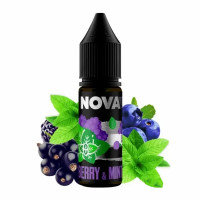 РІДИНА NOVA SALT 15 МЛ НА 50 МГ "BERRY MINT" ЗІ СМАКОМ ЯГОДИ З М'ЯТОЮ