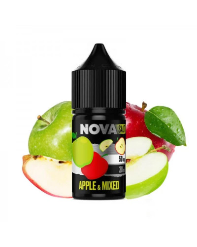 ЖИДКОСТЬ NOVA SALT 30 МЛ 50 МГ "APPLE MIXED" СО ВКУСОМ МИКС ЯБЛОК