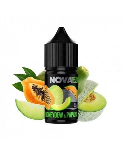 РІДИНА NOVA SALT 30 МЛ НА 50 МГ "HONEYDEW PAPAYA" ЗІ СМАКОМ ДИНІ ТА ПАПАЇ