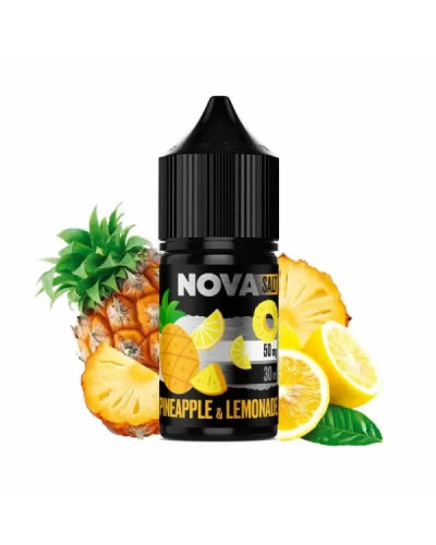 РІДИНА NOVA SALT 30 МЛ НА 50 МГ "PINEAPPLE LEMONADE" ЗІ СМАКОМ ЛИМОНАДУ З АНАНАСОМ