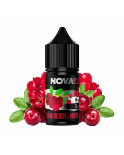 РІДИНА NOVA SALT 30 МЛ НА 50 МГ "CRANBERRY MORS" ЗІ СМАКОМ ЖУРАВЛИНОГО МОРСА