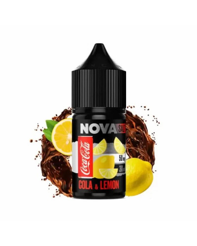 РІДИНА NOVA SALT 30 МЛ НА 50 МГ "COLA LEMON" ЗІ СМАКОМ КОЛИ ТА ЛИМОНА