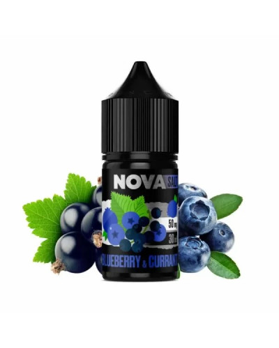 ЖИДКОСТЬ NOVA SALT 30 МЛ 50 МГ "BLUEBERRY CURRANT" СО ВКУСОМ ЧЕРНИКИ И СМОРОДИНЫ