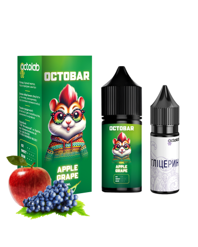Набор для самозамеса OCTOBAR NFT 30 мл 50 мг Apple Grape зі смаком яблуко виноград