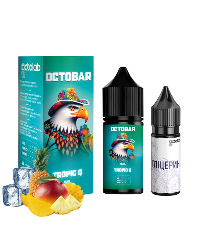 Набір для самозамісу OCTOBAR NFT 30 мл 50 мг TROPIC Q зі смаком тропічний мікс лід